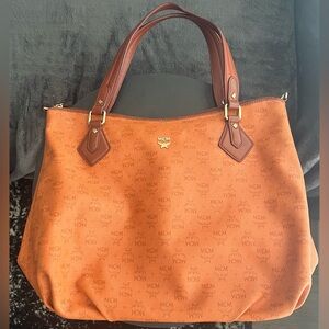 MCM Orange Hobo Bag